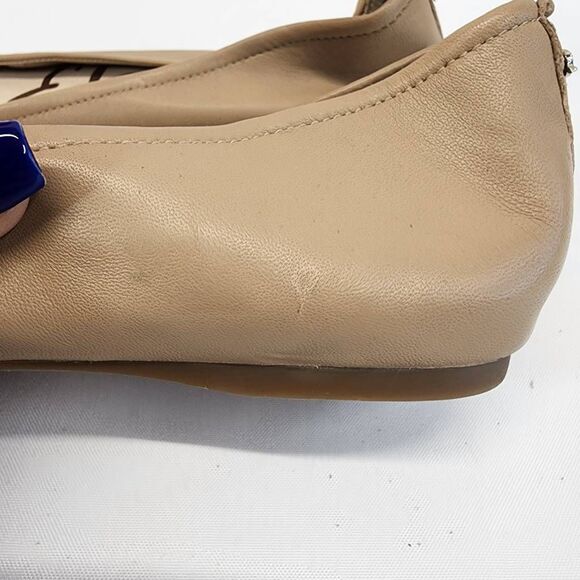 Sam Edelman Womens Fritz Ballet Flats Size 9.5M Beige Leather Slip on Shoes - Picture 7 of 10